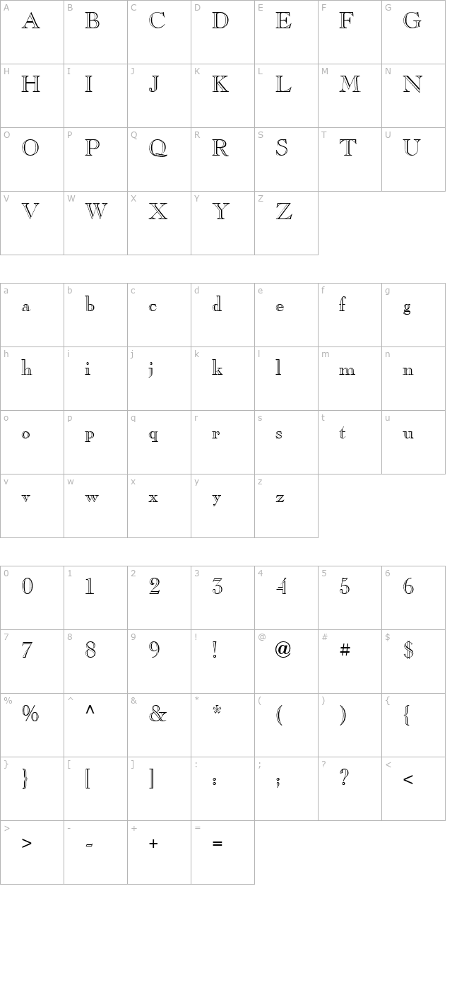 caslon-icg-open-face character map