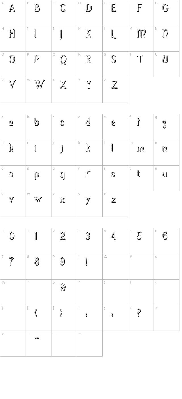 Casua_Shadow character map