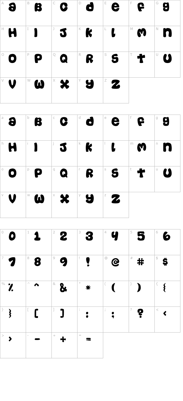 Casual character map