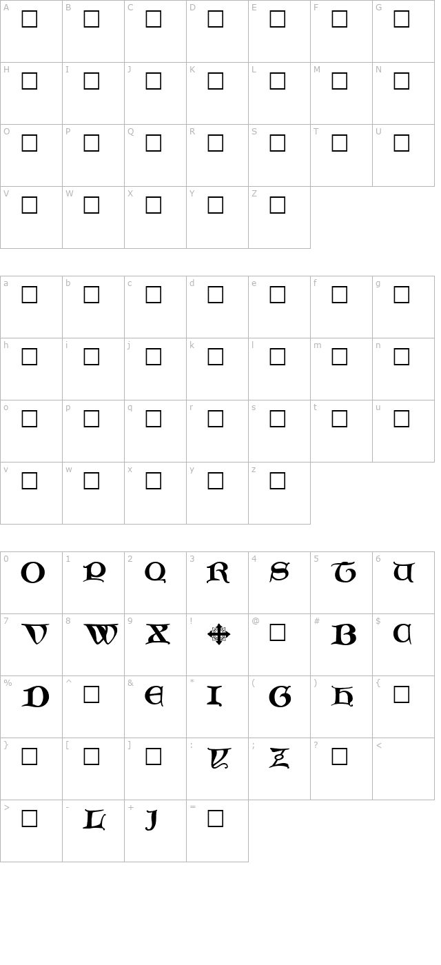 CaxtonInitials.fog character map