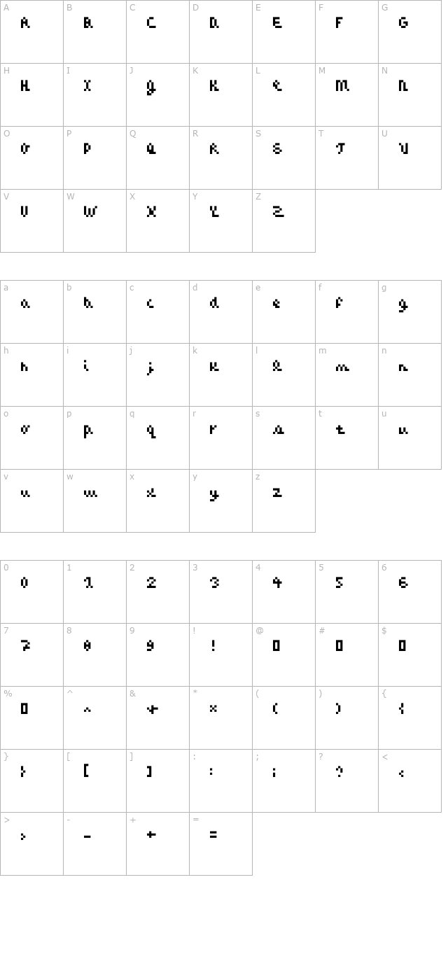 cazoom character map