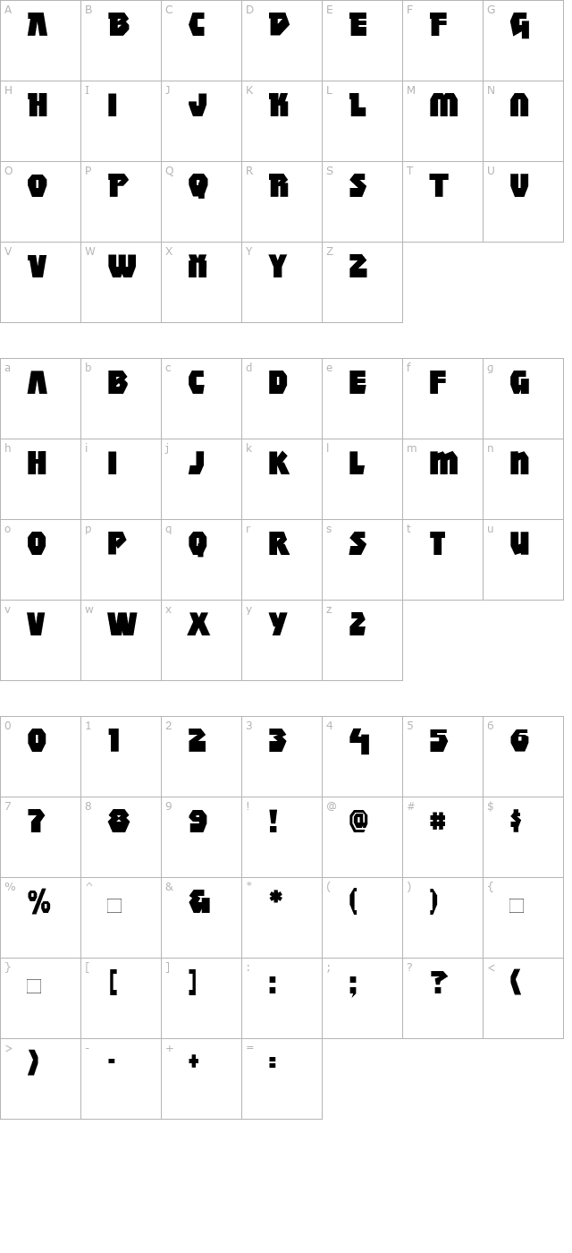 ccachtungbaby character map