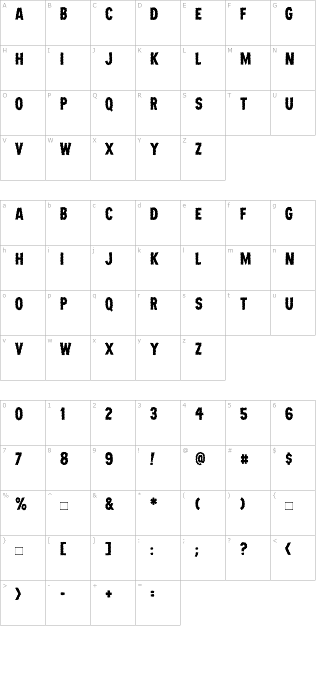 CCChills character map