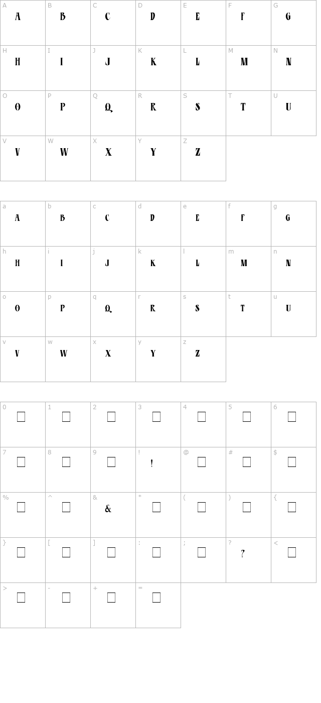 cd-esoteric-plain character map