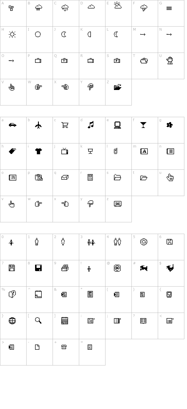 CD-Icons character map