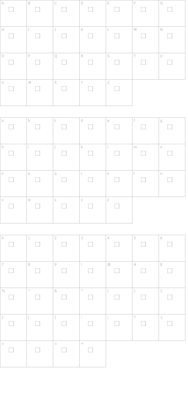 CD Numbers character map