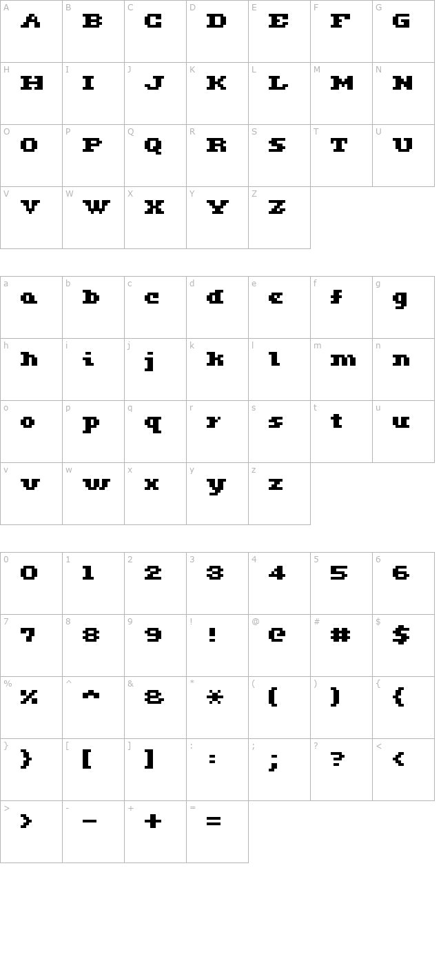 ceriph 05_63 character map