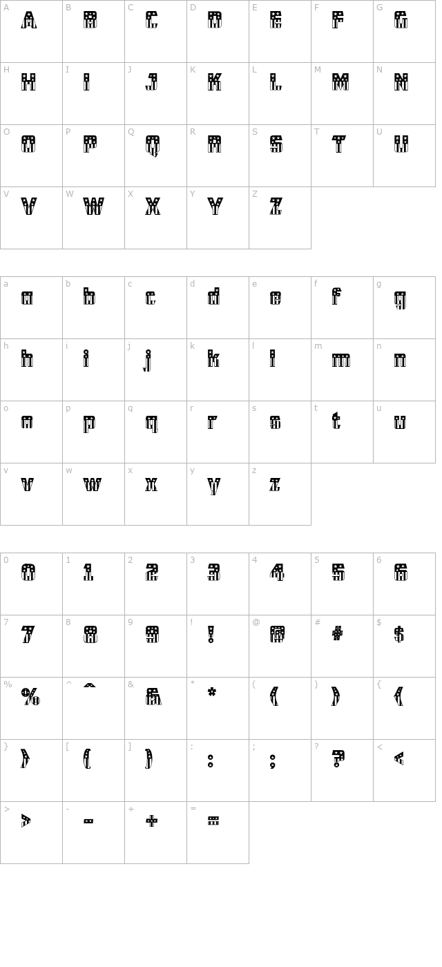 cfb1-american-patriot-solid-2-normal-otf character map
