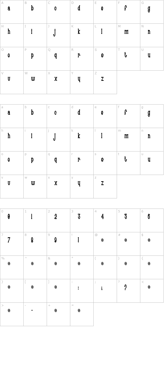 chachie character map