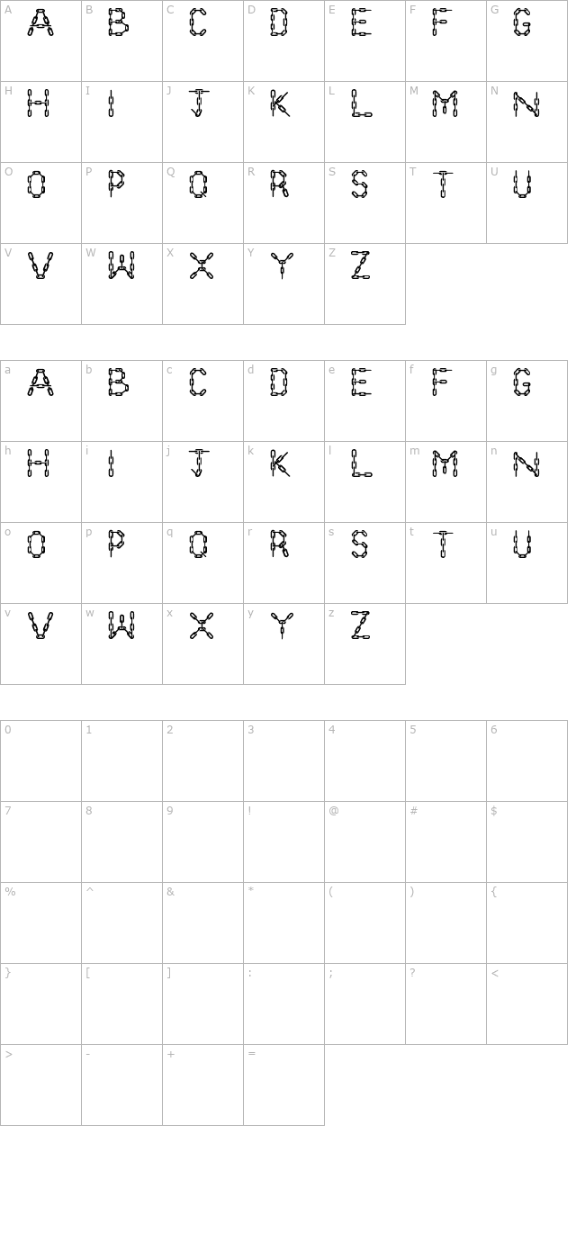 chain-letters character map