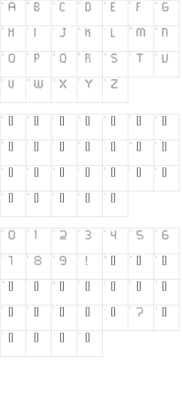 chains character map