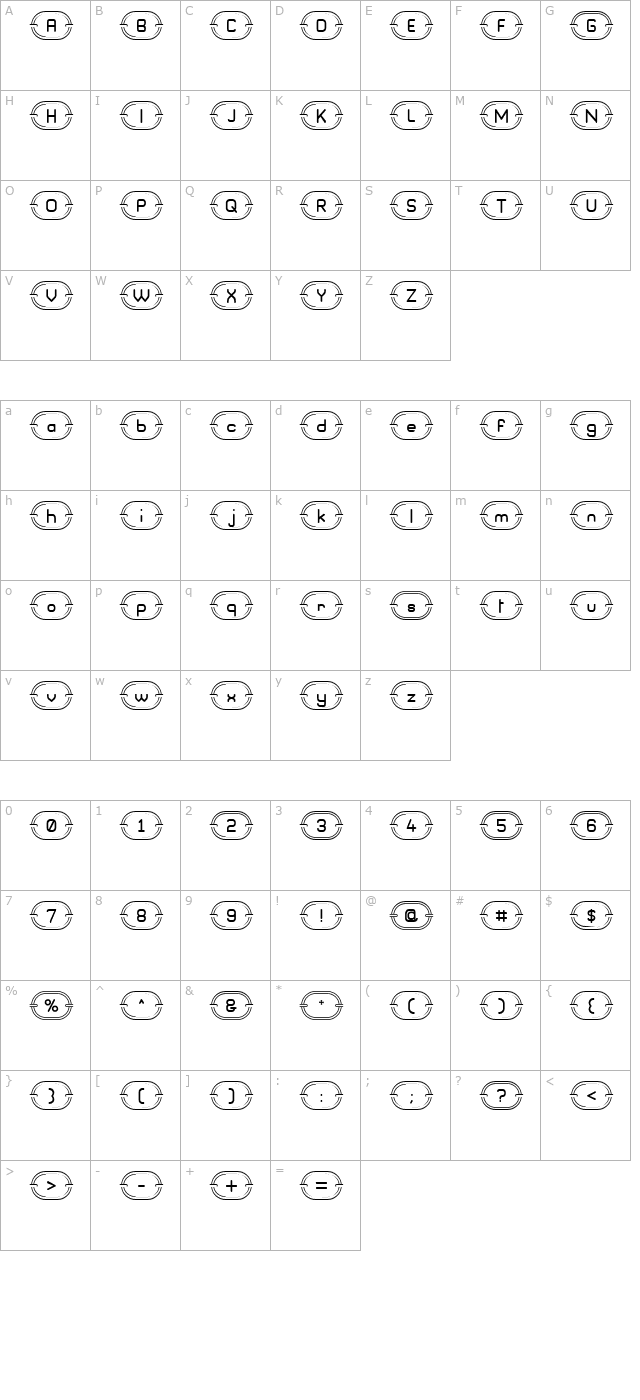 Chainz G98 character map