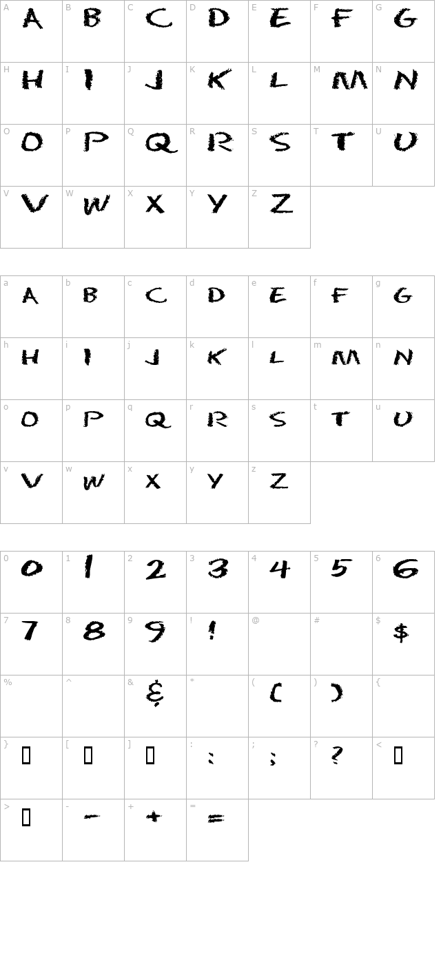 ChalkDustExtended character map