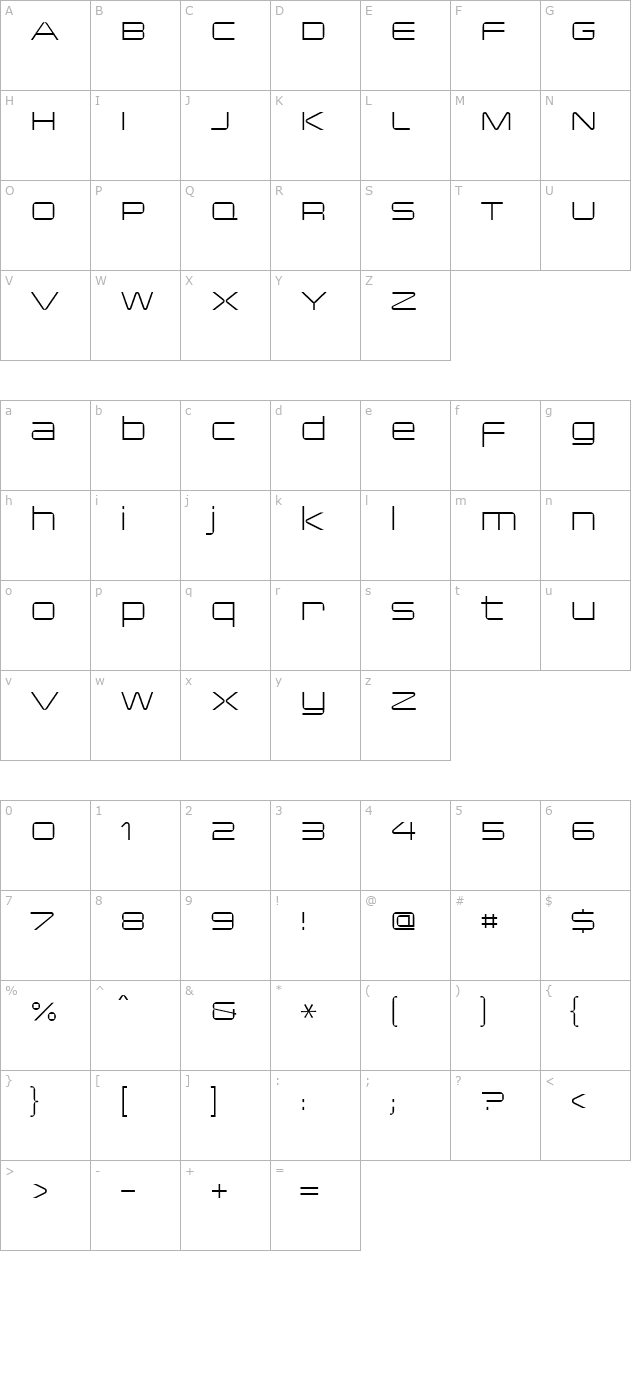 Changeling Light character map