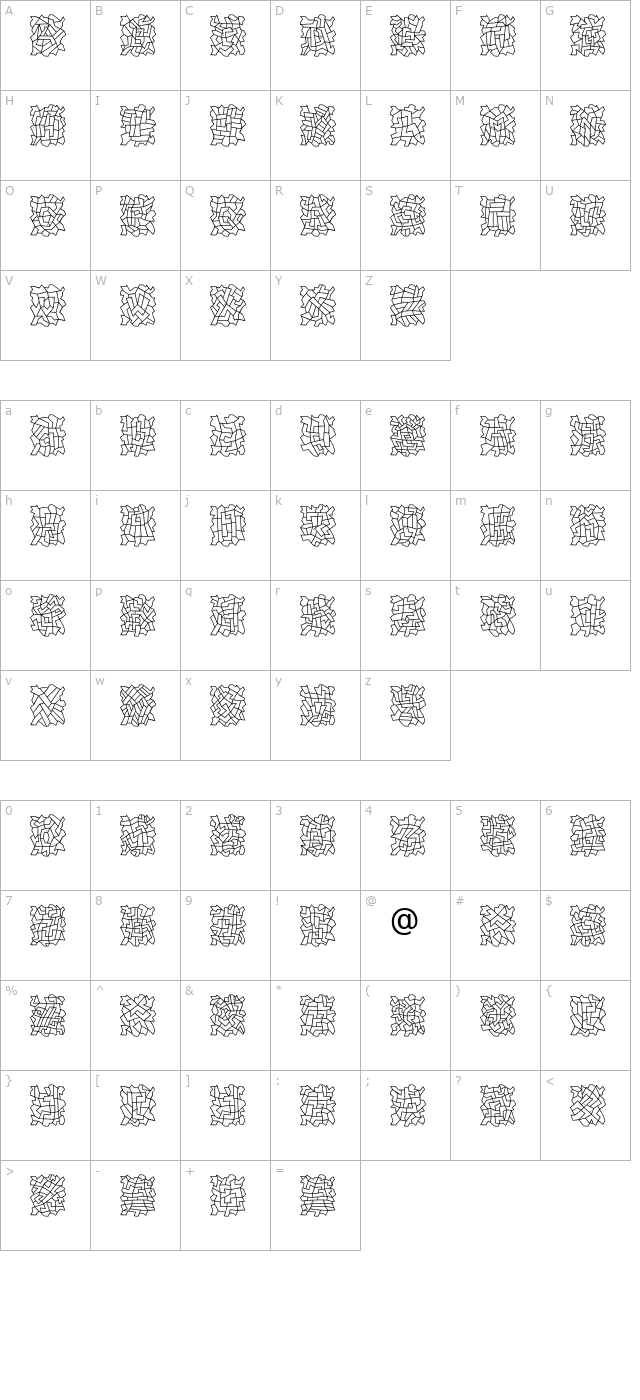 Chaos1 Becker character map