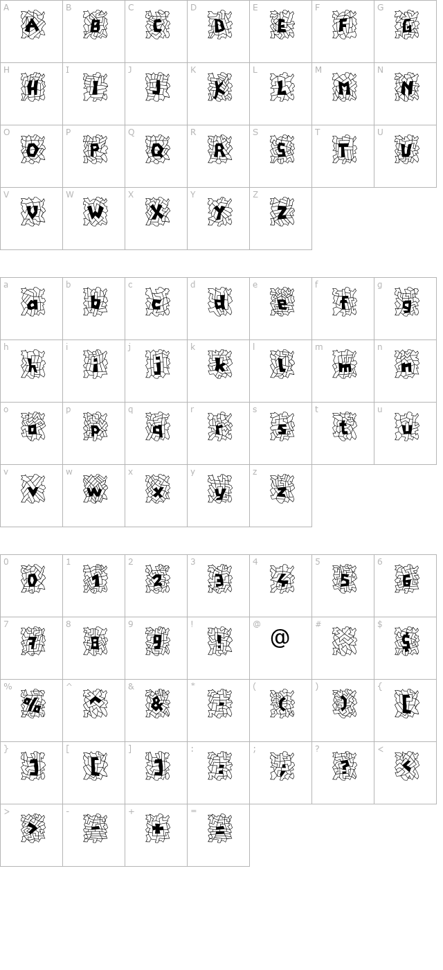 Chaos2 Becker character map