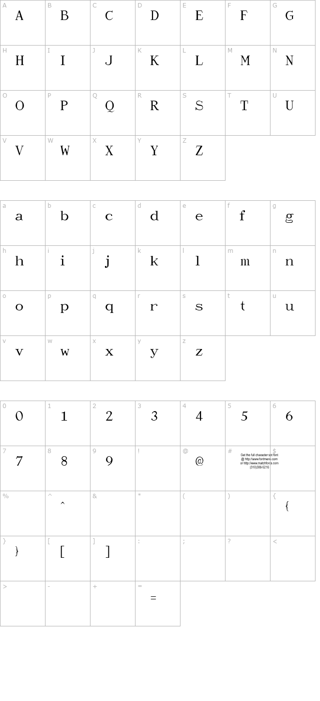 Chap Clerk Tryout character map