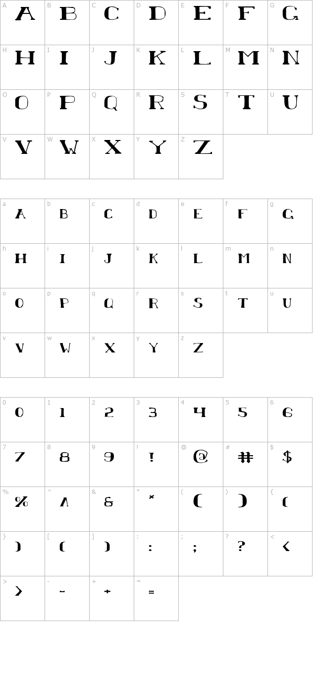 chardin-doihle-expanded character map