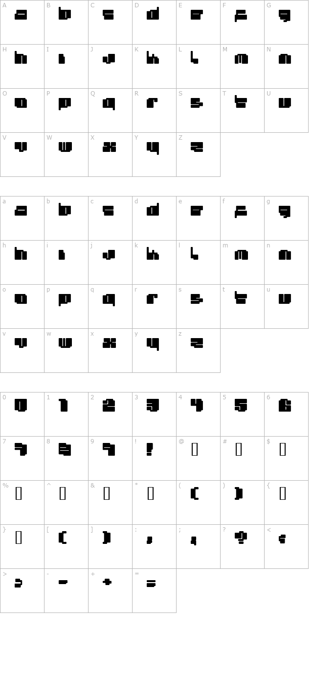 cheaptype character map