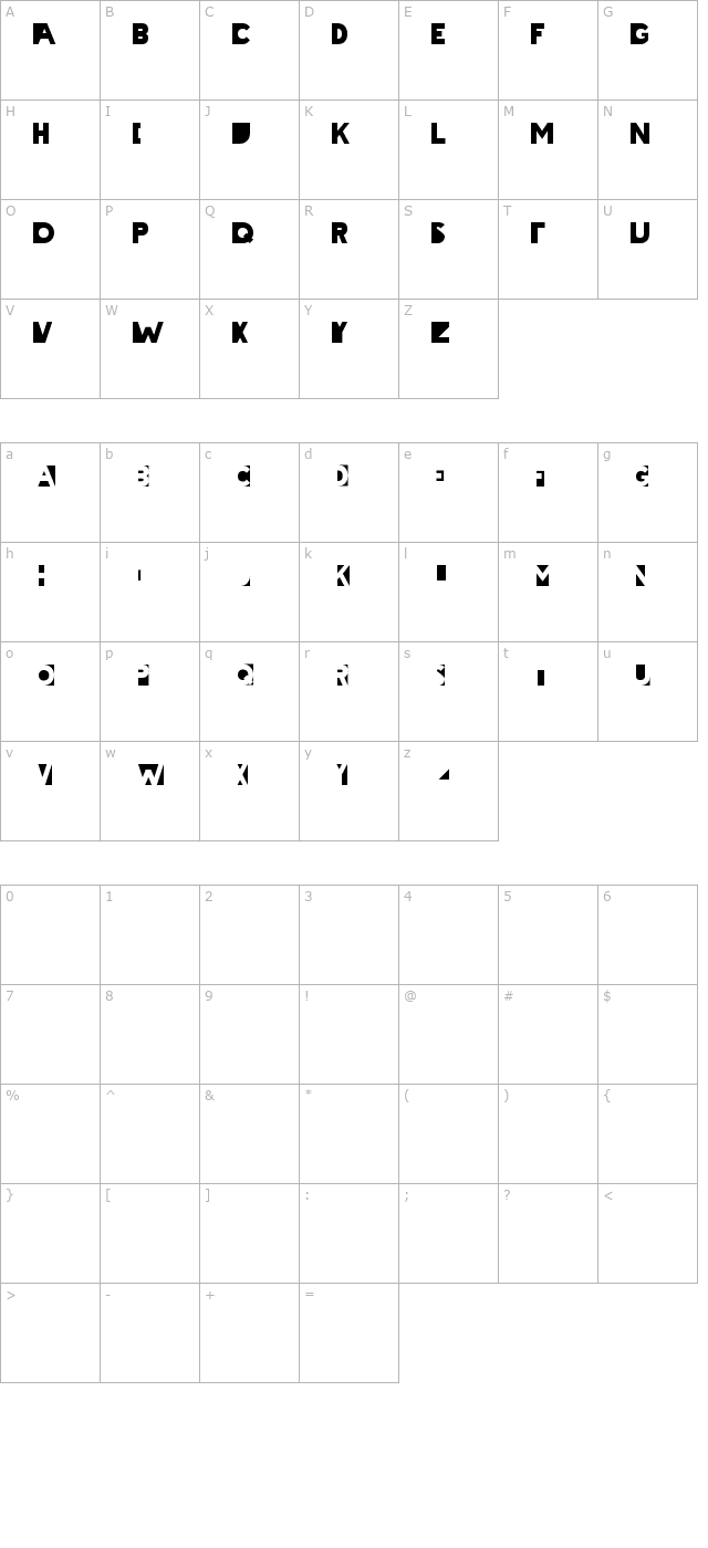 cheatin-regular character map