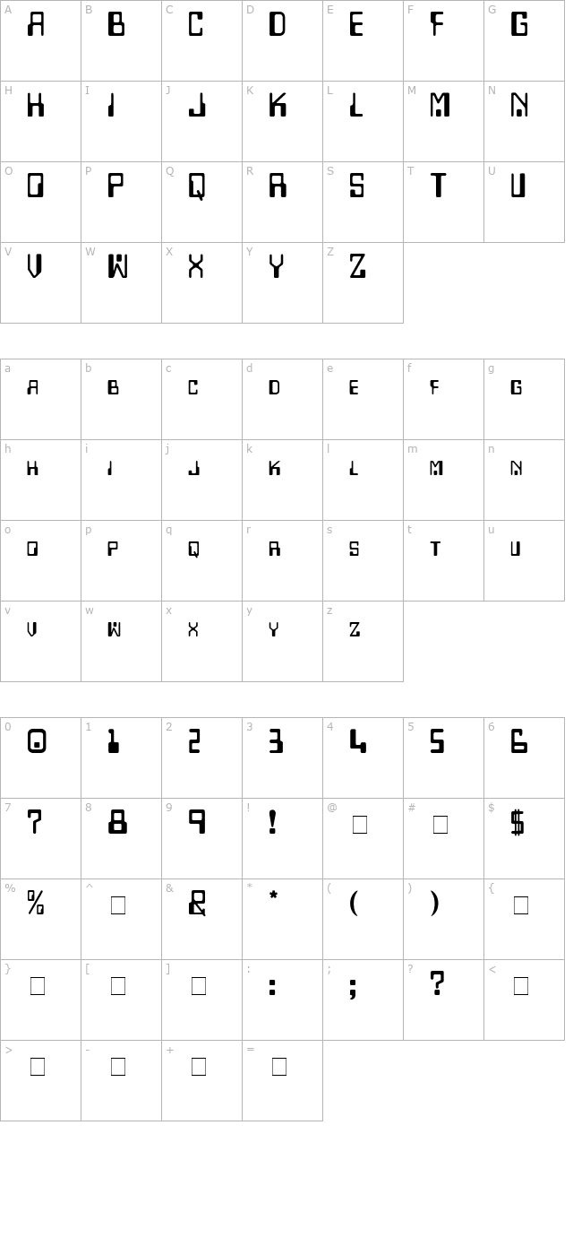 checkbook character map