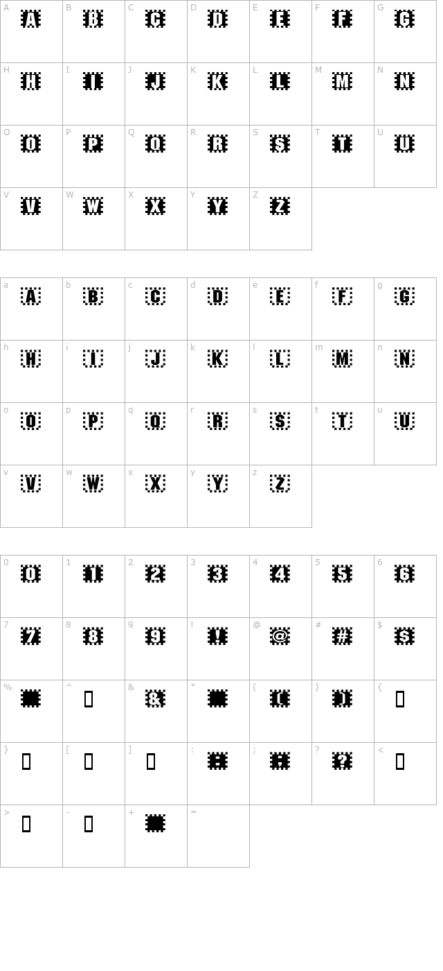 checkers character map