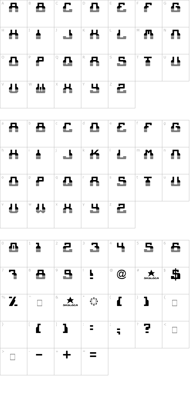 cheek2cheek (faded!) by shk.dezign character map