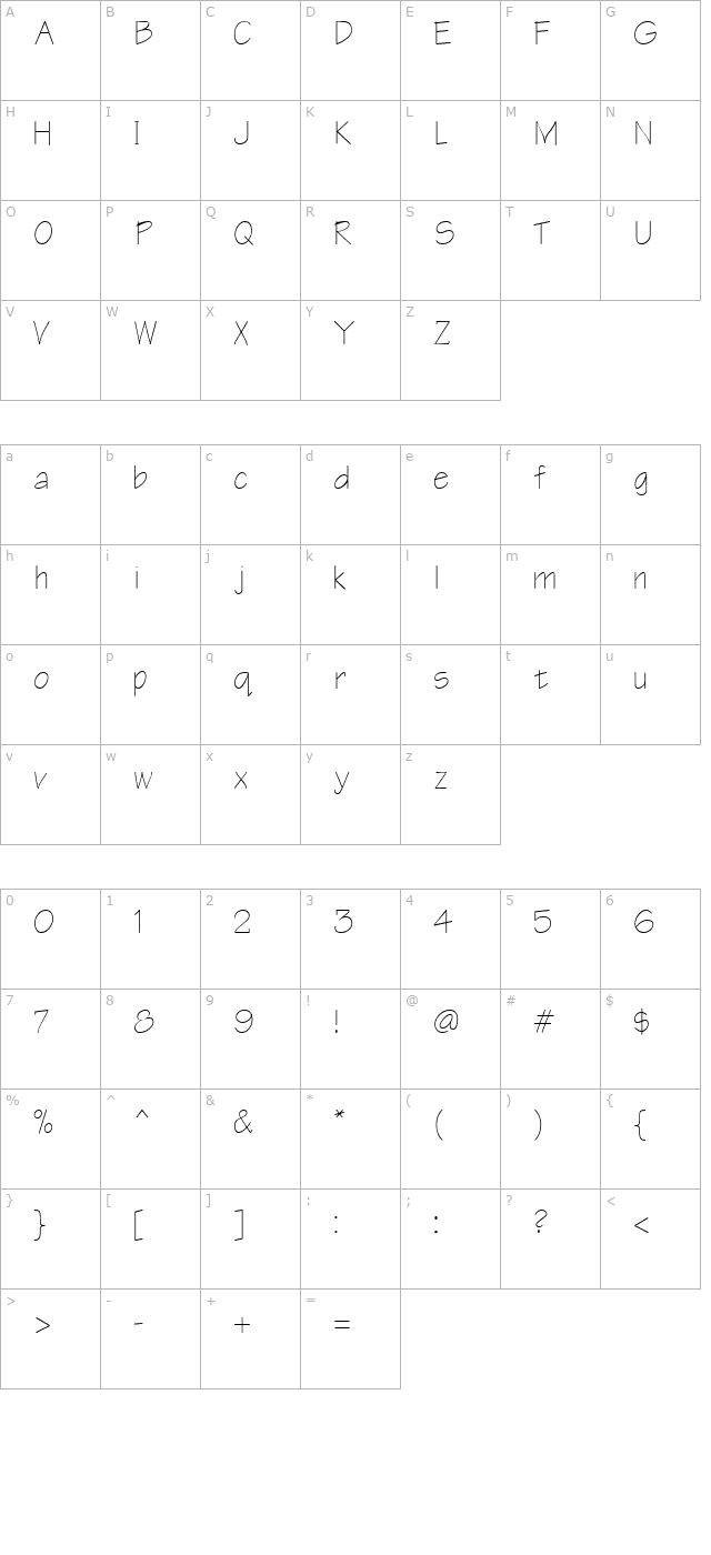 Cheers Regular ttnorm character map