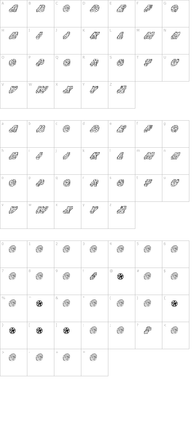 CHEESE character map