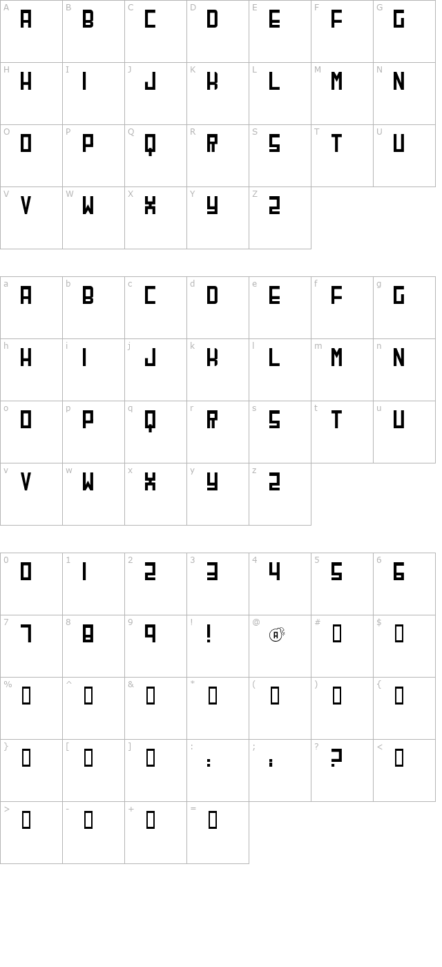 cherrybomb character map