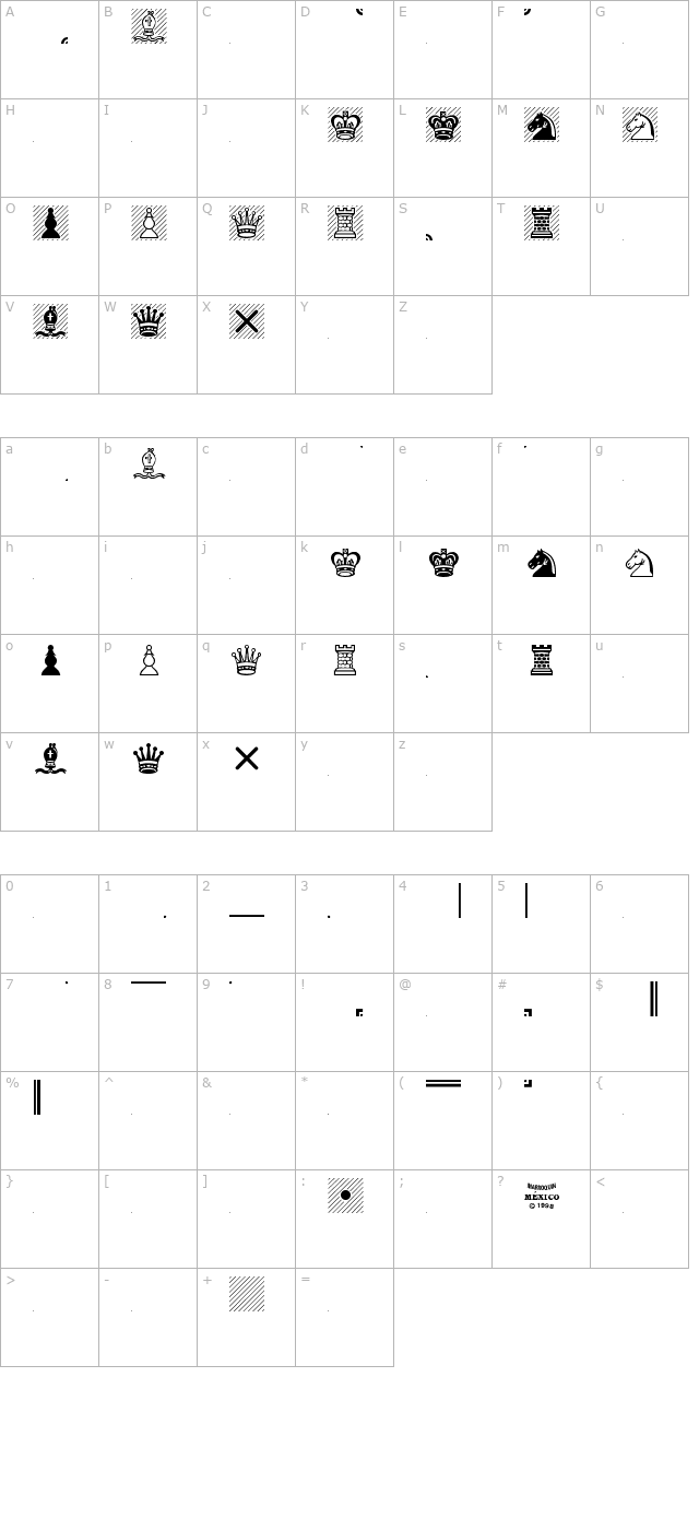 Chess Leipzig character map