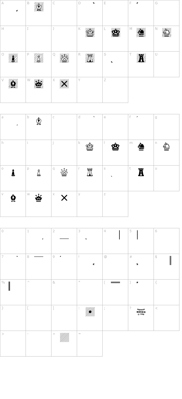 Chess Magnetic character map