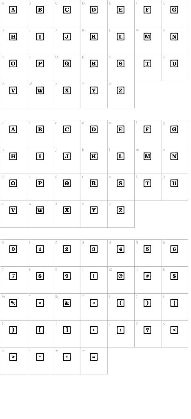 childsplayblocksline character map