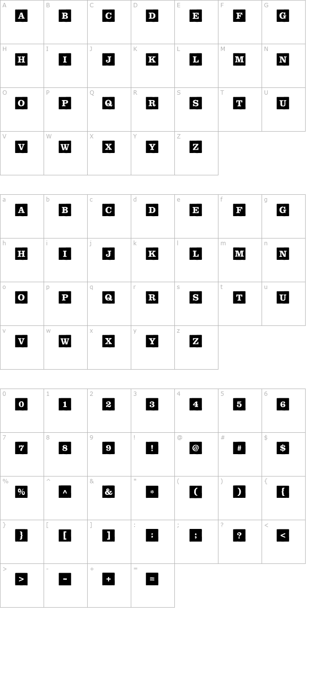 ChildsPlayBlocksSolid-Bold character map