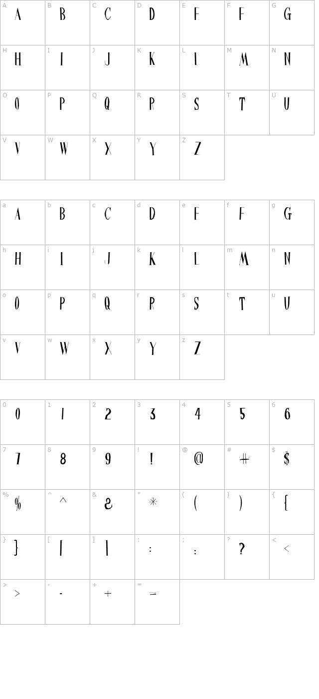 chinese-watch-shop character map