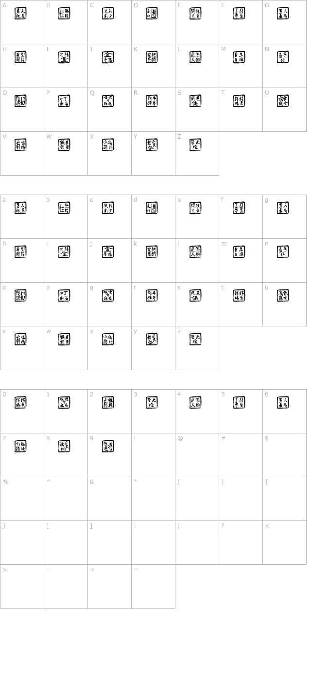 ChineseWhisper character map