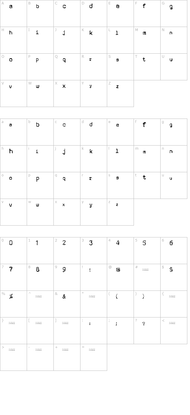 cholo-sperry-rand-r20 character map