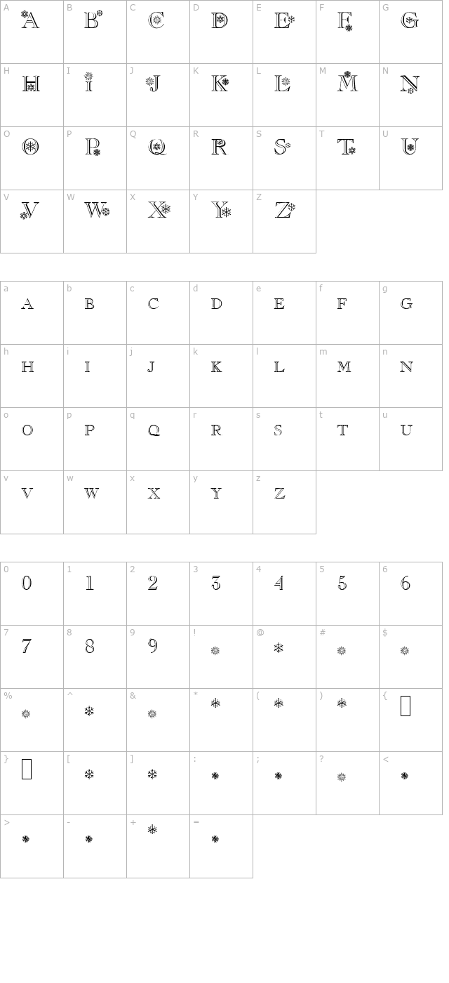 Christ_mas character map