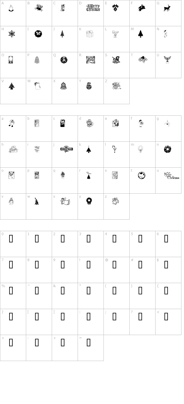 christmas-time character map