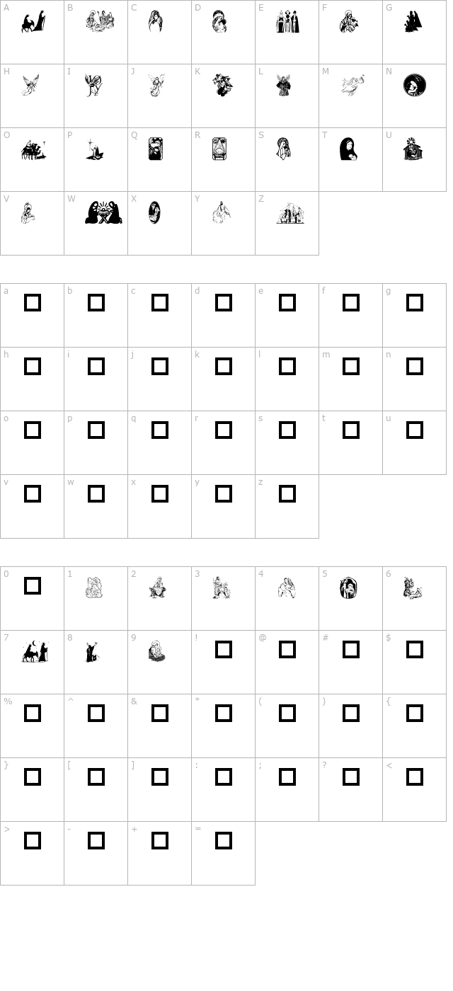 christmas2 character map