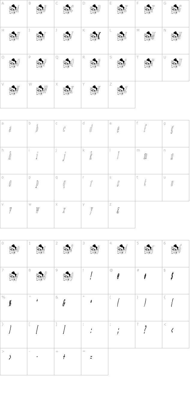 ChristmasKitty2 character map