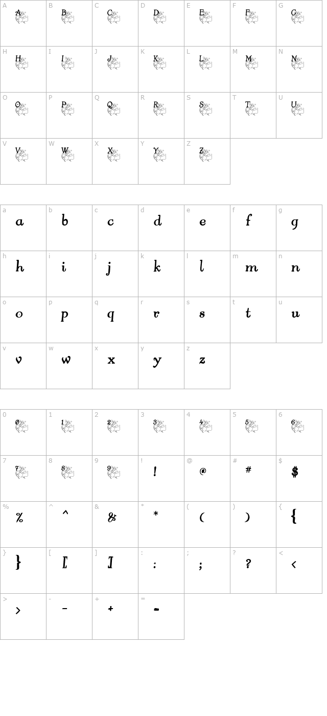 ChristmasSleighRideCaps character map