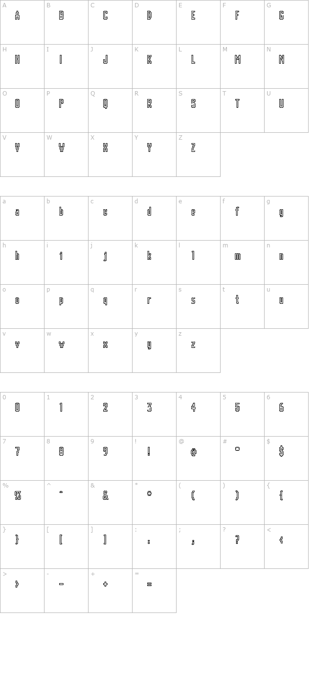 chunk character map