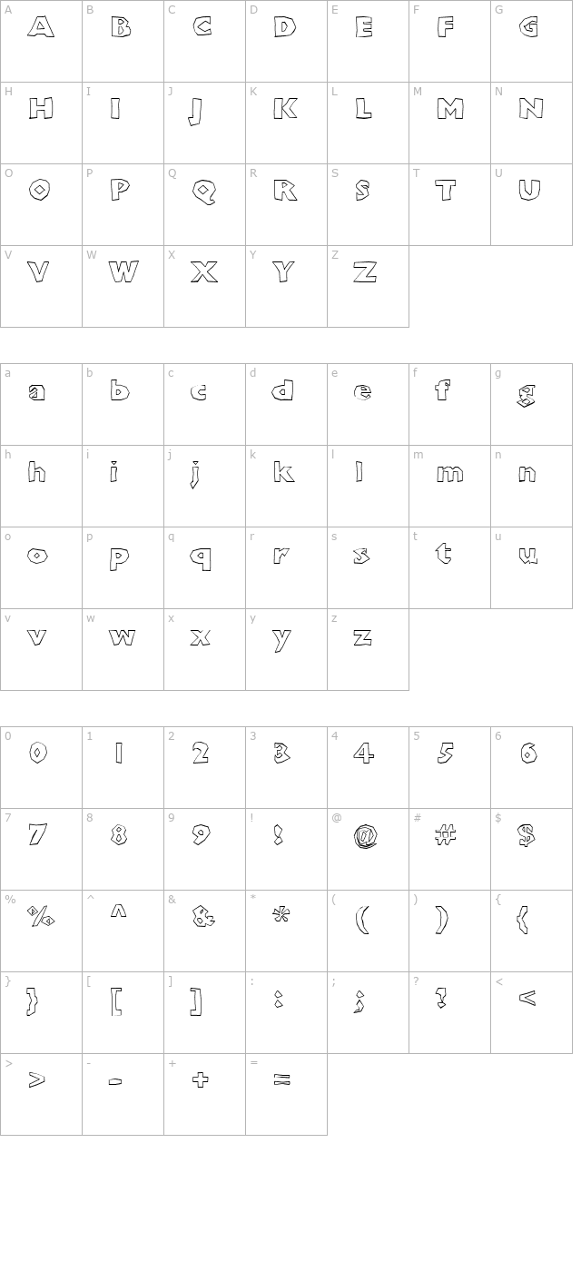 chunkoblockooutlineheavy character map