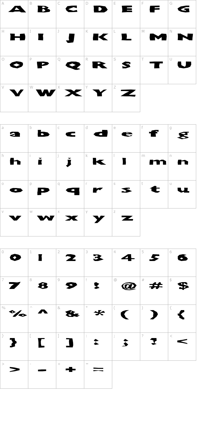 ChunkoBlockoSoopaDark character map