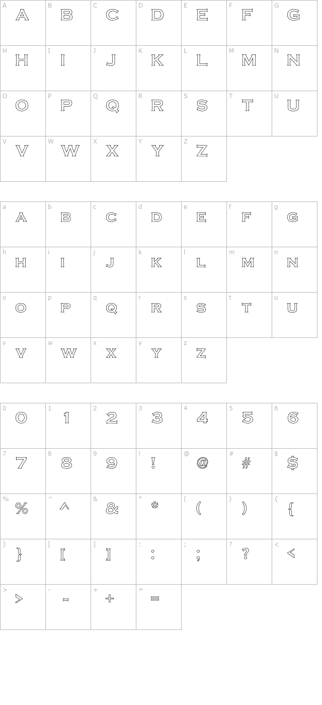 cimier-hollow character map