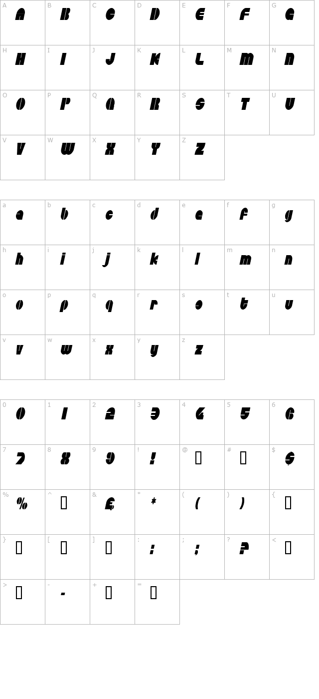 circularsawcondensed-oblique character map