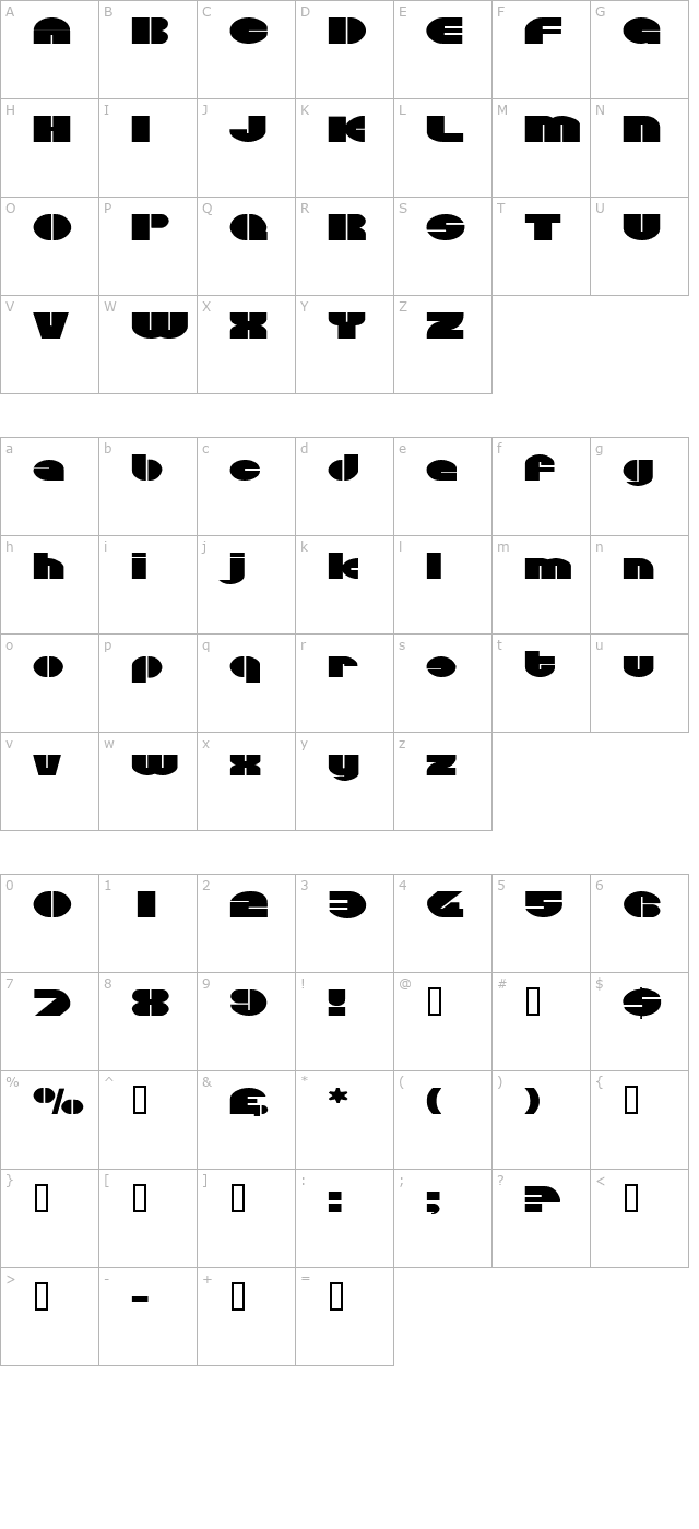 circularsawextended character map