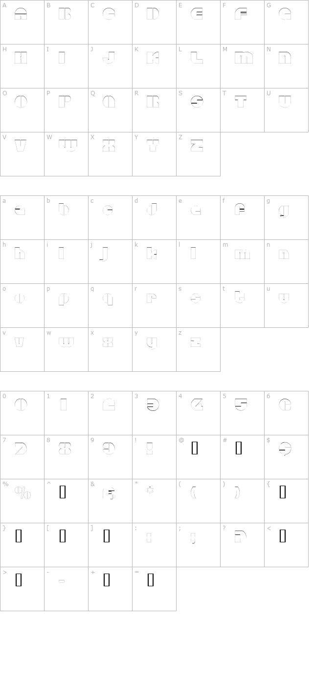 circularsawoutline character map