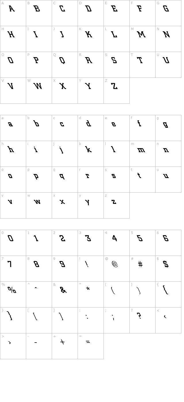 City Medium Extreme Lefty character map